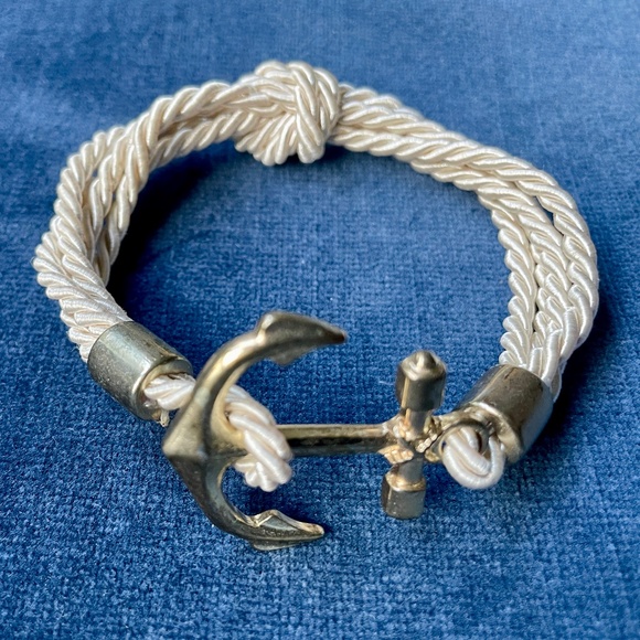 Anchor Nautical Knot Silk Bracelet NWT - Picture 1 of 6